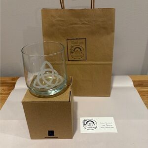 Custom Engraved Celtic Symbol Clear Glass Tumbler